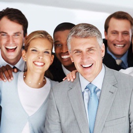 Group of business people smiling